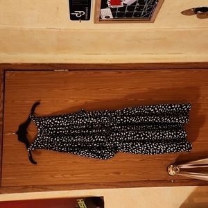 Black and White Floral Pattern Dress, Large, good condition, $15
